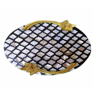 Nacre Incrustation Plateaux De Service À La Main Géométrique Plateau En Bois pour Boutique Décor À La Maison Vanité Bureau Organisateur En Gros - Product Image 4