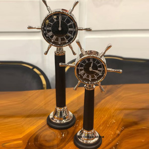 Top Elegant Designed Steel Metal Gold Finished Hotel And Office Desktop Tabletop Decoration Handmade Table <b>Clock</b> - Product Image 3