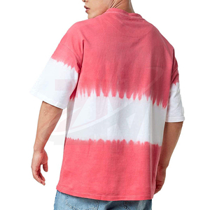 Camiseta Casual de Manga Corta con Cuello Redondo y Estampado Tie-Dye para Hombre, 100% Algodón Tejido Transpirable, Diseño con Logotipo Frontal, Algodón Premium - Product Image 3