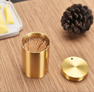 Porte-cure-dents en laiton personnalisable avec logo et taille sur mesure, pour table de dîner royale, objet décoratif, boîte de rangement pour cure-dents à prix avantageux - Product Image 1