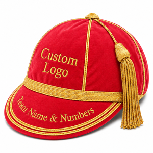 Solid Velvet Adjustable Unisex Presentation Cap Metallic Trim Detailing Luxury Honors <b>Hat</b> Celebration Trophy <b>Display</b> Memorabilia - Product Image 4