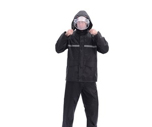 Regular Fit Waterproof Breathable Windproof Reversible Hooded Eco-Friendly <b>Rain</b> Suit Set Lightweight <b>Rain</b> <b>Jacket</b> Pants Quick Dry - Product Image 3