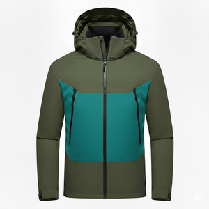 Veste softshell homme pour l'extérieur, résistante à l'eau, respirante, coupe-vent, fermeture éclair intégrale, veste de performance pour les sports d'aventure et le travail - Product Image 3