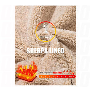 Sudadera con Capucha de Forro Polar Sherpa Grueso para Hombre, Sudadera con Capucha para Invierno, Interior Suave, Cálida para Uso Diario, Sudadera con Capucha con Estampado - Product Image 4