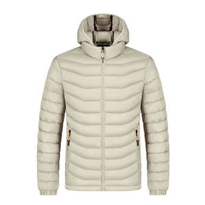 Men's Puffer <b>Jacket</b> <b>Straight</b> Fit White Fox Fur Hood Canvas Front Luxury Winter Coat Warm Custom OEM Wholesale - Product Image 3