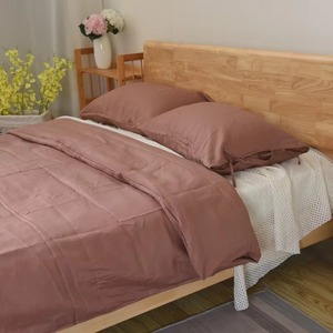 Parure de lit en lin pur 100% stonewashed sur mesure, comprenant 1 housse de couette et 2 taies d'oreiller - Product Image 2