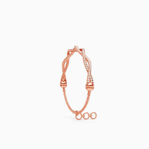 JEWELLERY PLANET Pulsera Unisex con Diamante Cultivado en Laboratorio de 0.28 Ct, Certificado IGI, con Pavé Móvil, Oro Sólido de 9k, Bañado en Rodio, para Fiesta - Product Image 4