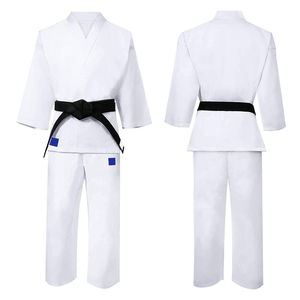 White BJJ <b>Kimono</b> Adult Unisex 100% Cotton Breathable 100g Digital Print Regular Fit Martial Arts Wear with Black <b>Belt</b> - Product Image 1