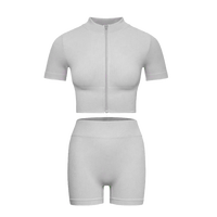 Conjuntos Deportivos Reversibles y Transpirables para Mujer, Tallas Grandes, Ecológicos, para Gimnasio y Fitness, Dos Piezas, Top de Yoga y Leggings de Cintura Alta