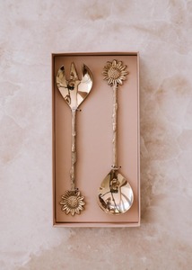 Modern Metal Salad <b>Server</b> Set Lightweight Metal Serving Spoon And Fork For Kitchen Dining And <b>Buffet</b> Service - Product Image 5