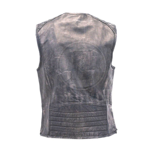 Chaleco de Cuero Personalizado para Hombre, Directo de Fábrica, Chaleco sin Mangas Premium, Moda Casual, Fabricante y Proveedor Mayorista OEM ODM - Product Image 2