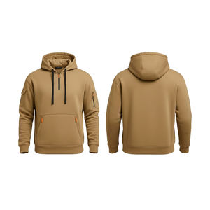 Sweat à capuche décontracté d'hiver de haute qualité, personnalisable avec logo, respirant, épais, surdimensionné, multi-poches pour usage quotidien - Product Image 4