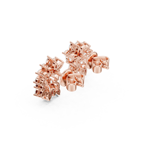 Premium Quality 14k Solid Rose Gold <b>Stud</b> <b>Earrings</b> Brilliant Cut GRA Certified Lab Grown Diamond Women Jewelry At Lowest Price - Product Image 3