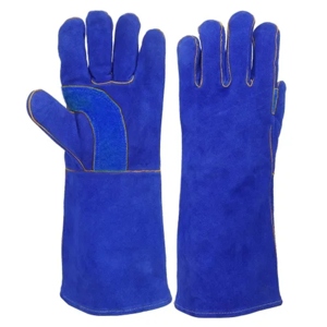 Reinforced Cowhide Split Leather Safety <b>Gloves</b> Long Lasting Flame Retardant BBQ Heavy Duty Welding Construction <b>Gloves</b> - Product Image 6