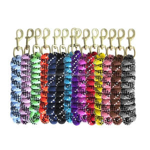 Best Quality Custom two tone colorful Nylon lead rope for <b>horse</b> with <b>brass</b> fitting - Product Image 2