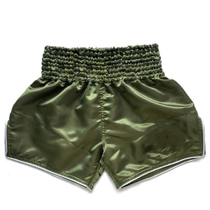 Men's Muay Thai Shorts Solid Color Satin High Waist Elastic Breathable Quick Dry Customized 220g Sporty - Product Image 5