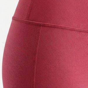 Womens High Waist Yoga Pants Elastic Closure Quick Dry Cotton Jersey Leggings Solid <b>Pattern</b> Compression Casual <b>Tights</b> - Product Image 5