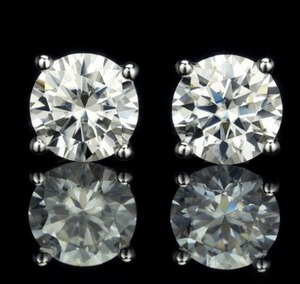 Pendientes de Diamantes Cultivados en Laboratorio HPHT CVD, Corte Brillante Redondo de 2CT, Joyería de Diamantes Cultivados en Laboratorio, Pendientes de Tornillo para Mujer y Hombre - Product Image 5