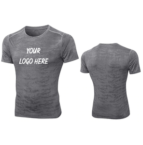 Camiseta Personalizada de Manga Corta para Hombre, Corte Ajustado, Cuello Redondo, Secado Rápido, Tejido de Punto, Color Sólido, Informal, con Logotipo Estampado en la Parte Delantera - Product Image 4