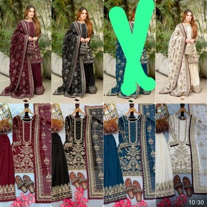 Combinaison de soirée élégante de créateur et ensemble Sharara dans un style raffiné - Product Image 2