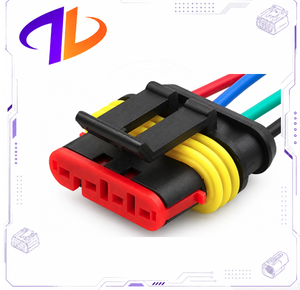 ขั้วต่อสายไฟรถยนต์แบบ 4 ขา รุ่น 212800-1 ชนิดตัวผู้/ตัวเมีย  หน้าสัมผัสทองแดง ตัวเรือนไนลอน สำหรับซ่อมชุดสายไฟ - Product Image 2