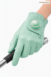 Trendy Mint Green Women Golf Gloves Premium Cabretta Leather <b>Quilted</b> Design Ladies Hand <b>Protector</b> Custom Logo OEM Factory - Product Image 2