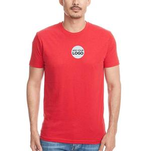 Camiseta Unisex Roja Ajustada con Logotipo Personalizado, Algodón/Fibra de Bambú, Ropa al Por Mayor - Product Image 1