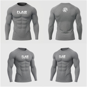 Camisetas de compresión de buena calidad al por mayor, camisetas de compresión para hombre de talla grande con impresión por sublimación de alta calidad - Product Image 1