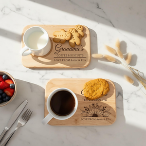 Bandeja de Servir de Madera Personalizada, Rectangular, Grabada, para Té, Café, Galletas, Plato Hecho a Mano con Diseño Minimalista - Product Image 6