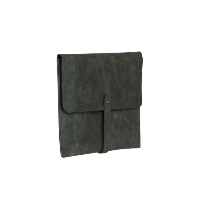 Premium Genuine Leather Shockproof Laptop Sleeve Protective Case with Handle Closure