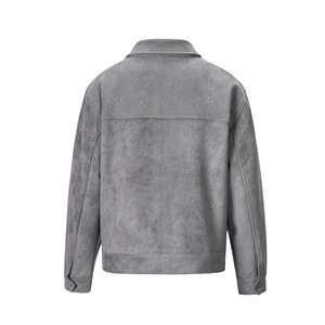 OEM Custom High Quality <b>Suede</b> <b>Leather</b> <b>Jacket</b> High Street Multi-Pocket Zip <b>Jacket</b> High Street Multi-Pocket Zip <b>Jacket</b> Men's - Product Image 5