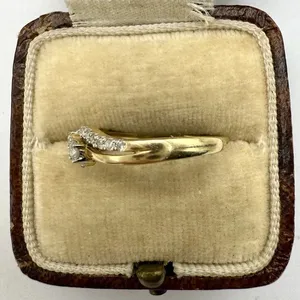 Cut Real Moissanite Twist Design Vintage Engagement <b>Ring</b> Sterling <b>Silver</b> 14K Yellow Gold Plated Women Wedding <b>Ring</b> TISHYA - Product Image 4