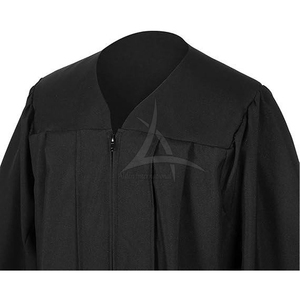 Túnica de Graduación Negra Unisex con Birrete y Borla de Poliéster para Adultos, Ideal para Ceremonias - Product Image 4