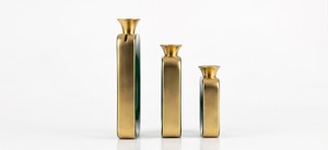 Vantage Modern Luxury Set of 3 Aluminium Antique Finished Tabletop Flower <b>Vase</b> <b>Unique</b> Style Fancy Home Wedding Decor - Product Image 2