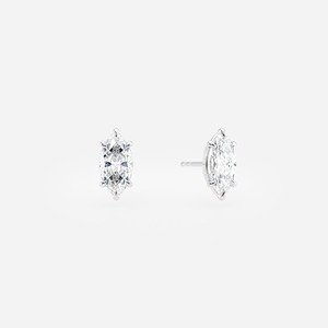 Boucles d'oreilles en diamant taille marquise pour femme, or blanc cultivé en laboratoire, certifiées IGI, style classique - Product Image 6