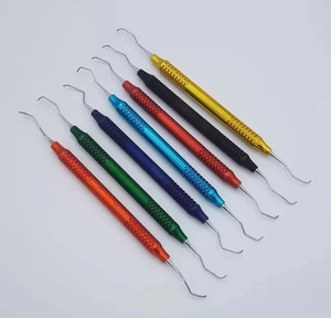 Ensemble de curettes Gracey en acier inoxydable multicolores pour le détartrage parodontal, outils dentaires professionnels réutilisables - Product Image 3