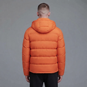 2027 Hot Sale Custom Front Hooded Jacket Oversized Lightweight <b>Waterproof</b> Men's Cotton Padded Black Puffer <b>Coat</b> for <b>Winter</b> - Product Image 2