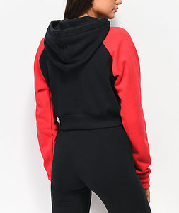 Women Cotton Fleece Pullover Hoodie Long Sleeve <b>Crop</b> <b>Top</b> Comfortable Fit Custom Color Eco Friendly Streetwear Style Best Quality - Product Image 2