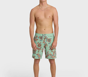 Short de surf pour homme en polyester/coton, séchage rapide, avec cordon de serrage, taille mi-haute, pour la plage et la natation - Product Image 3