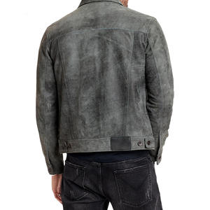 Chaqueta de Cuero de Gamuza de Invierno de Último Diseño para Hombre, Ropa Casual, Cuello Alto, Logotipo Frontal, Diseño Personalizado - Product Image 2