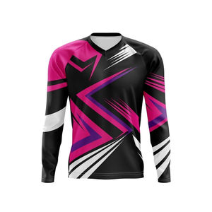 Maillot de motocross de haute qualité, respirant, coupe-vent, vêtements de sport pour moto tout-terrain, imprimé, maillot d'équipe de course personnalisé, 100 % polyester - Product Image 4