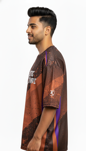 Camiseta Sublimada Oversize Estilo Urbano para Hombre, Corte Regular, Casual, Moderna, de Poliéster/Algodón, Anti-UV, de Secado Rápido - Product Image 5