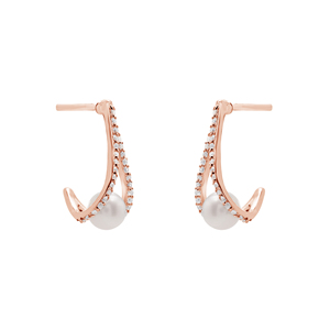 Pendientes de Perlas Naturales Blancas de 6 MM, Plata de Ley 925 Sólida, Chapado Múltiple, Tamaño 17x10x10 MM, Joyería Fina para Regalo - Product Image 5