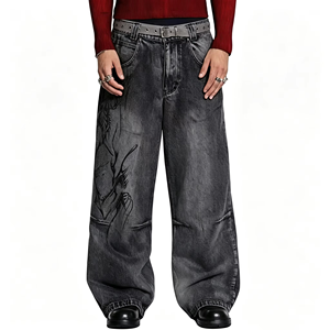 Neewet America Vente directe usine Jeans vintage délavés coupe ample hip-hop pour hommes, pantalon tendance cool et original, en stock, idéal pour un cadeau - Product Image 1