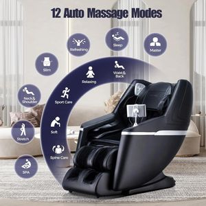 Nouveau Fauteuil de Massage Shiatsu de Luxe 2025 à Gravité Zéro avec Chauffage Corps Entier, Jambes et Pieds, et Rouleaux de Massage Corporel - Product Image 5