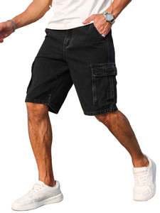 Pantalones Cortos Personalizados para Hombre, de Algodón Lavado a la Piedra, Estampados, Ajustados, con Diseño Hip Hop, Premium, Desgastados - Product Image 5