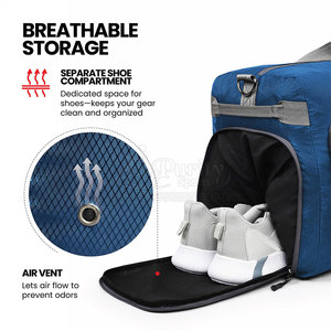 Bolsas deportivas de poliéster para gimnasio, MOQ bajo, bolsas deportivas cómodas, bolsas deportivas de alta calidad para hombre - Product Image 4