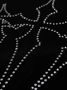 Camisetas Unisex de Corte Cuadrado para Hombre, Venta Caliente 2026, con Logotipo Personalizado, Pedrería 3D, Hombros Caídos, 100% Algodón Jersey, Cuello Redondo - Product Image 4