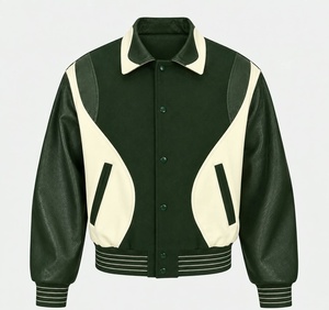 Chaqueta Varsity de Lana para Hombre, Estilo Bomber, con Logotipo Personalizado, Chaqueta de Béisbol Informal de Invierno, Abrigo Varsity con Bordado Personalizado - Product Image 3