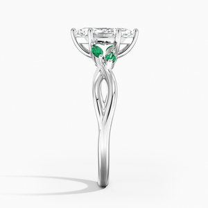 BOJ <b>Ring</b> 068 Marquise Cut 925 <b>Silver</b> Engagement <b>Ring</b> With <b>Emeralds</b> Diamond <b>Ring</b> 2ct D Color VVS1 Moissanite GRA Certified Sale - Product Image 3